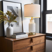 21.25" Table Lamp Set of 2 Modern Lamp for Living Room Glass Nightstand Lamp