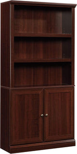 Miscellaneous Storage Bookcase/ Book Shelf With Doors, Chalked Chestnut finish