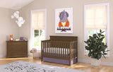Child Craft Sheldon Crib and Dresser Nursery Set, 2-Piece, Includes 4-in-1 Convertible Crib and 3-Drawer Dresser, Grows with Your Baby (Cocoa Bean Brown)