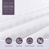 FAUNNA Zippered Pillow Protectors Cover Soft Comfortable Sateen 100% Long Staple Cotton Quiet and Breathable Bed Pillowcase King Size 4 Pack(20x36)