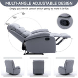 Manual Recliner Chairs for Adults, Lazy Boy Recliner Chair with Tech Cloth, Small Recliner