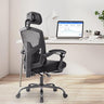 Ergonomic High-Back Mesh Office Chair with Footrest - Blue