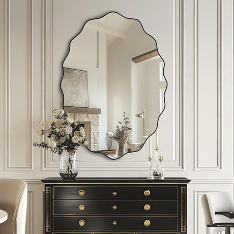 Irregular Wall Mirror 30"x61" Wall Mirror for Wall Mirrors Decorative Asymmetrical Mirror Wall-Mounted