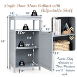 Floor Storage Cabinet, Multifunctional Side Storage Cabinet with Three-Position Adjustable