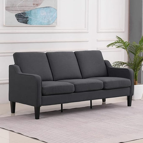 Loveseat 53" Small Couch Loveseat Sofas for Living Room Mid Century Modern Sofa Couch Beige Love Seat