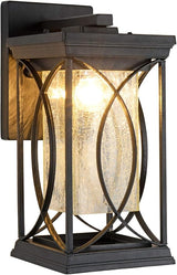 Oil Rubbed Bronze Outdoor Sconce Dusk to Dawn Exterior Light Fixtures Wall Mount Porch Light Modern Outdoor Wall Light