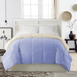 The Urban Port Genoa King Size Box Quilted Reversible Comforter, Blue