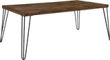 Binoche 44" x 24" Coffee Table, Rustic Oak/Black