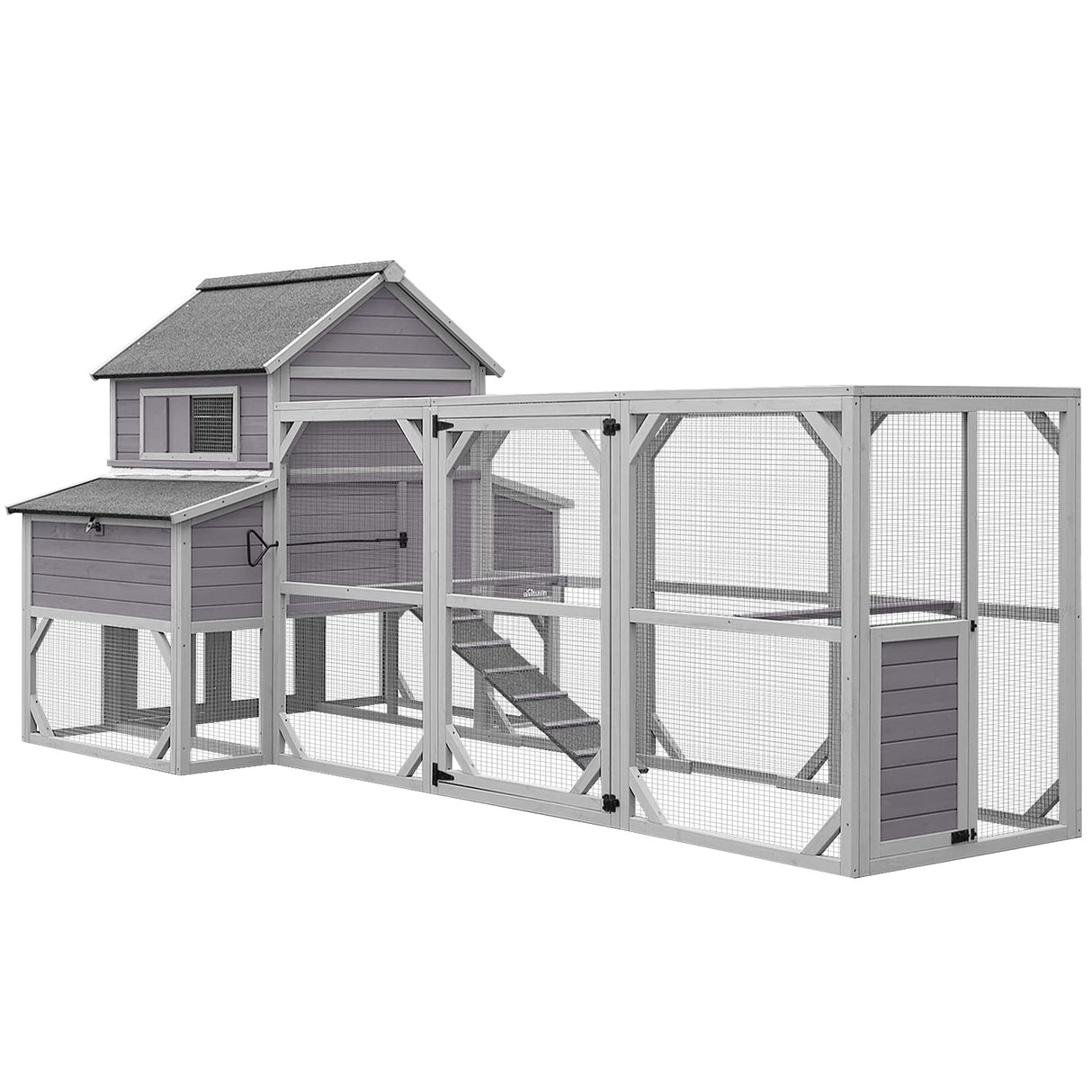 Chicken Coop Extra Large Chicken House for 8-10 Chickens, Outdoor Wooden