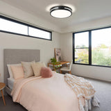 Modern Brushed Black Flush Mount Ceiling Light Mid-Century LED Ceiling Light Bedroom