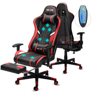 Ergonomic Gaming Chair with Footrest - Height Adjustable Racing Style Office Chair