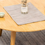 Round Wood Coffee Table Scandinavian 4 Legs Natural Cocktail Table Japanese Table