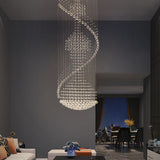 Foyer Chandeliers for High Ceilings, Large Staircase Modern High Ceiling Crystal Chandeliers,