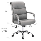 High Back Office Executive Chair Conference Leather Desk with Padded Armrests