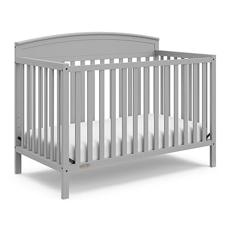 Benton 5-in-1 Convertible Crib (White) – GREENGUARD Gold Certified, Converts from Baby