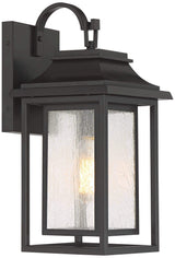 Cecile Modern Outdoor Wall Light Fixture Painted Bronze Aluminum Box Frame 17 3/4"
