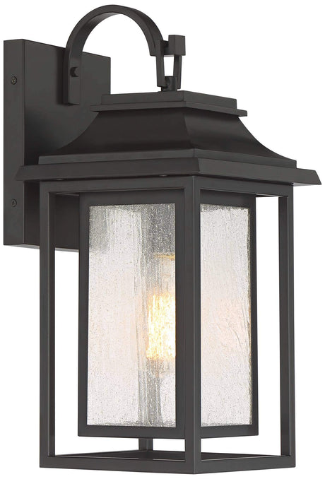 Cecile Modern Outdoor Wall Light Fixture Painted Bronze Aluminum Box Frame 17 3/4"
