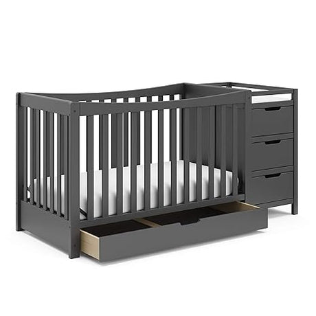 4-In-1 Convertible Crib & Changer With Drawer (Espresso) – GREENGUARD Gold Certified,