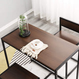 3 Piece Dining Set Dining Table Set with 2 Chairs Breakfast Table for Kitchen