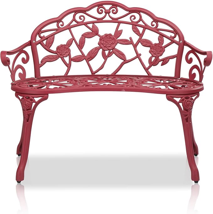 Outdoor Cast Aluminum Patio Bench