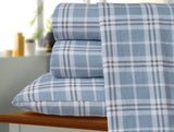 4 Piece 100% Cotton Flannel Sheet Set Queen - High GSM Deep Pockets,