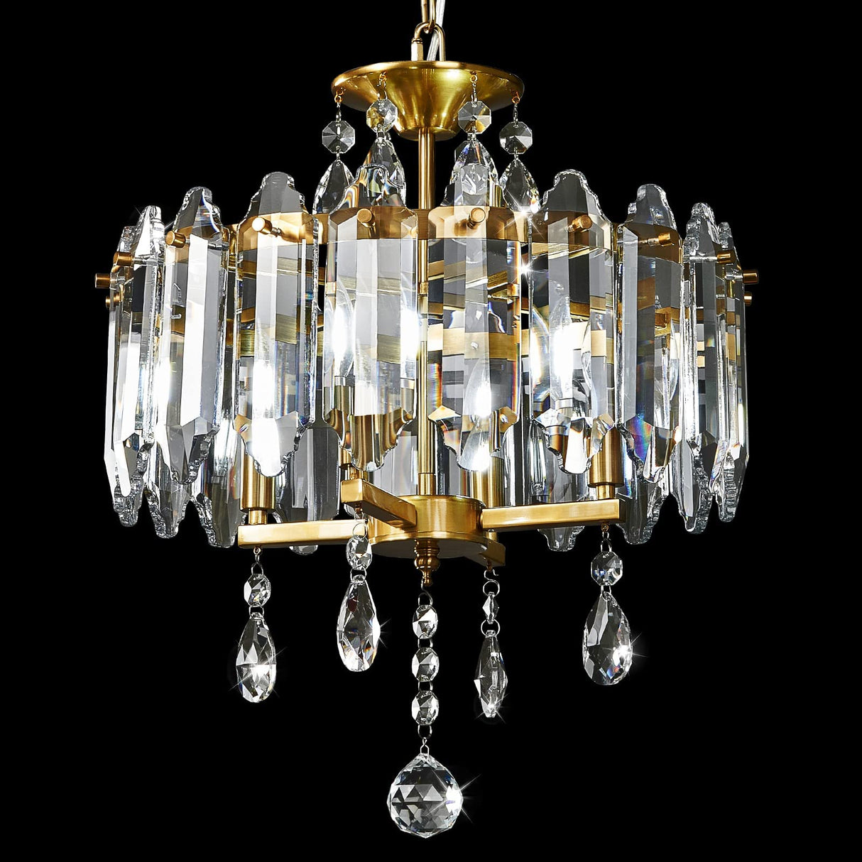 Modern Crystal Chandelier Light Fixtures Gold Mini Crystal Chandeliers Ceiling Light