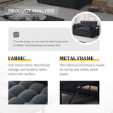 FENFSHE Futon Sofa Bed, Modern Velvet 3 in 1 Convertible Sleeper Sofa Couch Bed, Pullout Couch Bed with Adjustable Backrest, Storage Pockets and Toss Pillows for Living Room, Bedroom (Black)