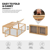 Portable Chicken Run Rabbit Hutch Folding Chicken Cage Hen Coop for Indoor/Outdoor