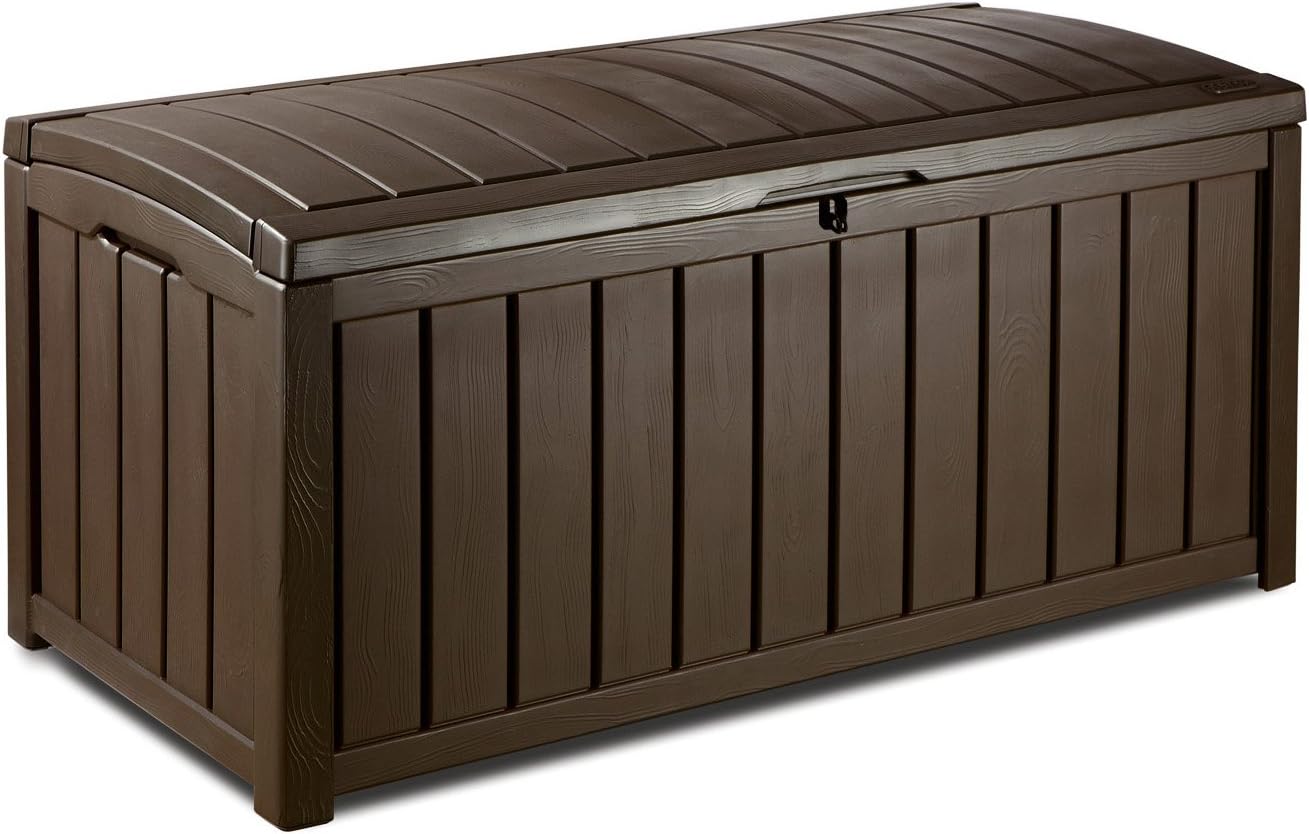 Glenwood 101 Gallon Resin Large Deck Box-Organization and Storage for Patio Furniture