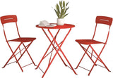 Premium Frame Patio Bistro Set, Colorful Folding Outdoor Patio Furniture Sets