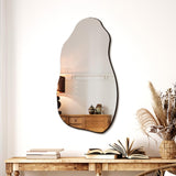 Irregular Asymmetrical Wall Mirror for Living Room Bathroom Entryway, Modern Decorative Mirror