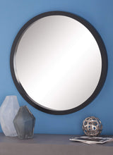 Wooden Room Wall Mirror Entryway Mirror, Wall Mounted Mirror 32" x 2" x 32", Black