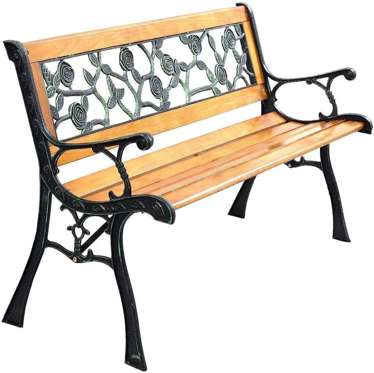 Garden Bench Patio Porch Chair Deck Hardwood Cast Iron Love Seat Best Massage