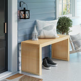 Bamboo Dining Bench Indoor Long Bench Entryway Shoe Rack Bench