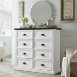 Nightstand with Charging Station, 2 Drawer Dresser for Bedroom, Farmhouse Small Dresser with Drawers