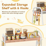 Large Dog Toy Storage Basket with Shelf & Hooks - 23.6" Organizer