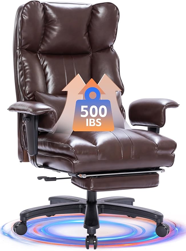 Ergonomic Office Chair with footrest, Office Chair for Heavy 500 lbs