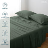 King Size Bed Sheets 4 Piece Set, 100% Rayon Derived from Bamboo,