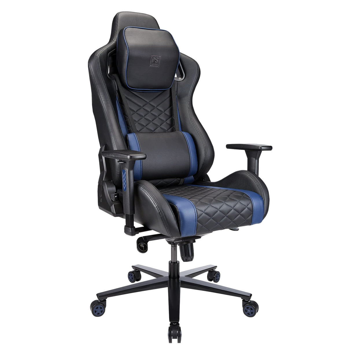 Davanti Vegan Leather High-Back Gaming Office Chair - Black/Blue