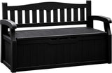 80 Gallon Storage Bench Outdoor Indoor, Durable All-Weather Seating with Hidden Storage