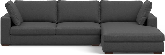 Charlie Sofa in 100% Recycled Polyester Tightly Woven Performance Fabric, Pebble Grey,