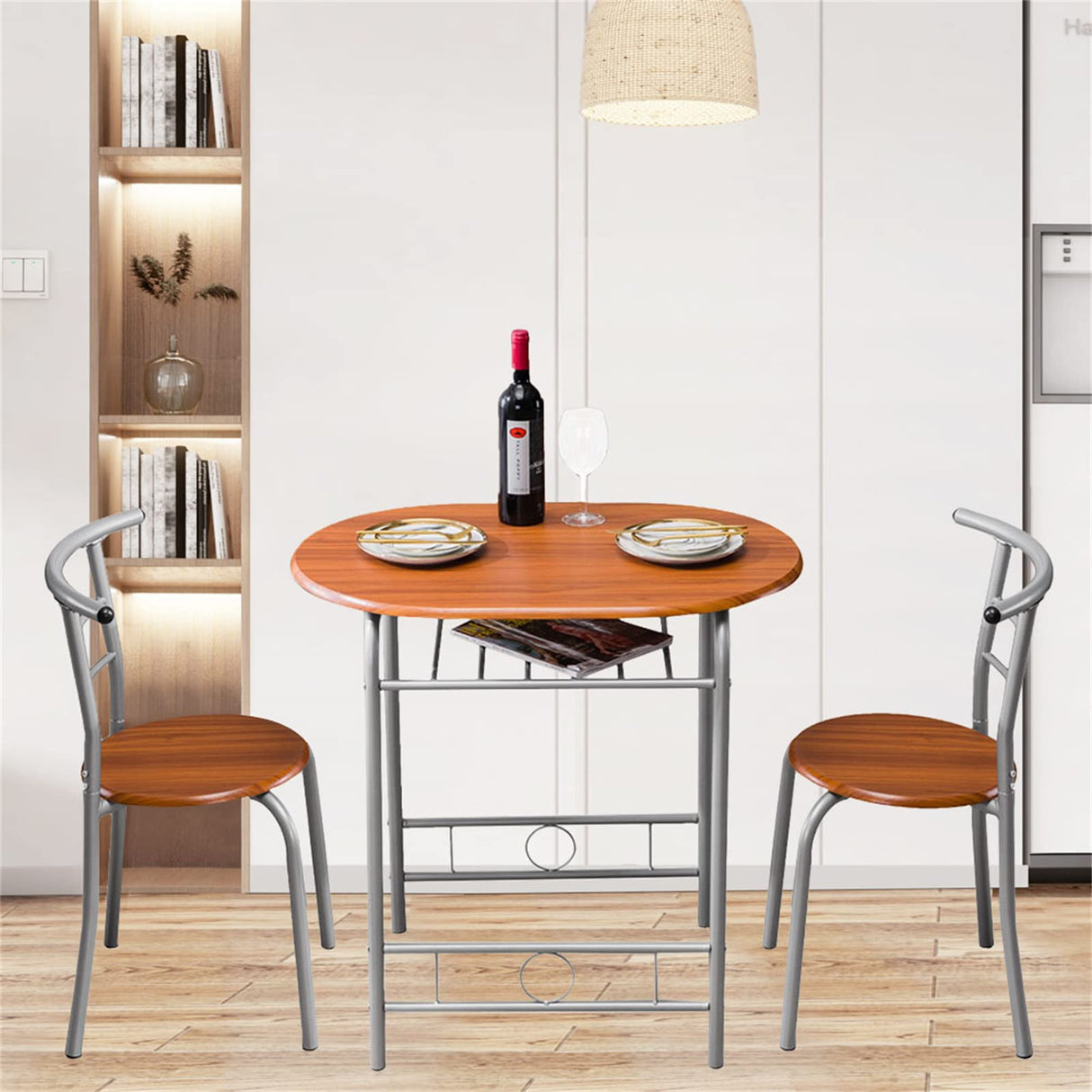 Small Kitchen Dining Table Set for 2, 3 Piece Round Kitchen Tables