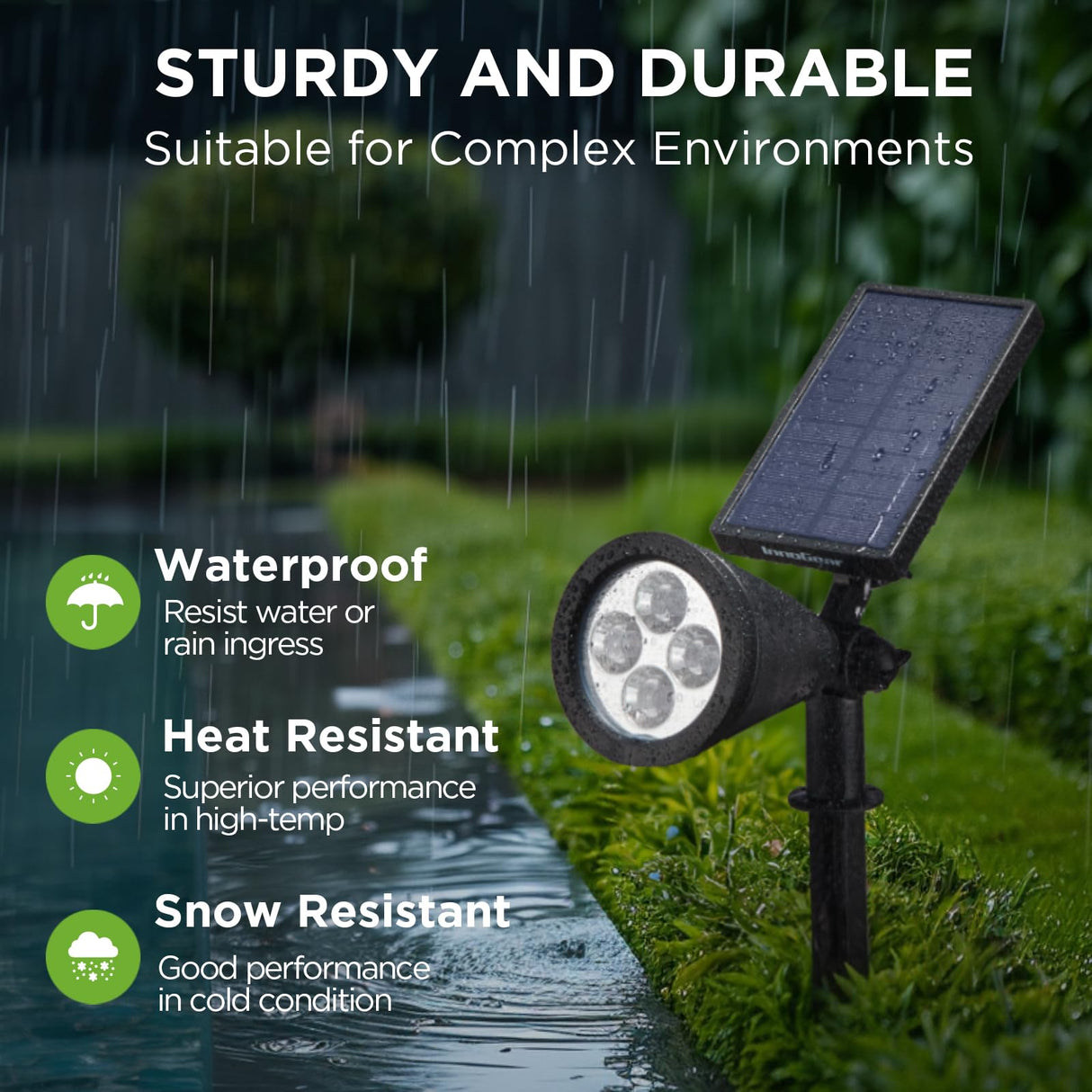 Solar Lights Outdoor Waterproof Solar Garden Light for Outside Yard