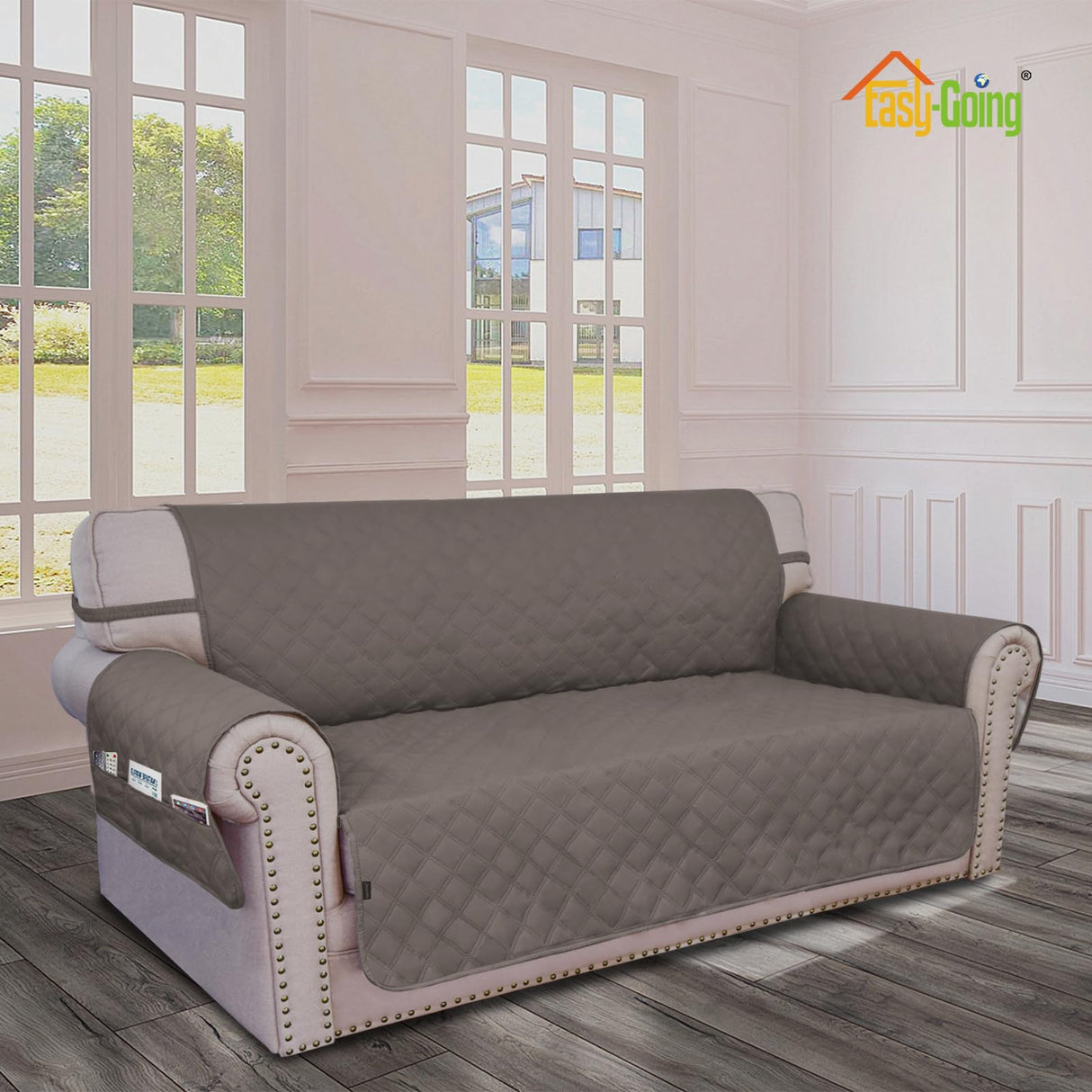 Waterproof Oversized Loveseat Covers Leakproof Couch Cover for 2 Cushion Couch Sofa