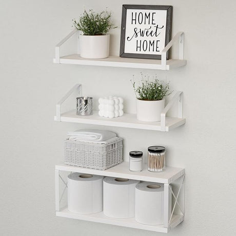 Floating Bathroom Shelves, Bathroom Shelves Over Toilet, Wood Shelves for Bathroom