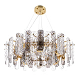 Chandeliers, Luxury 8-Light Gold Chandelier Light Fixture, Contemporary Round