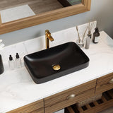 Vessel Sink, DeerValley 19'' x 12'' Semi Recessed Bathroom Sink Rectangular