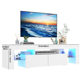 LED TV White Stand for 55/60/65inch TV,Modern Entertainment Center with 2 Storage