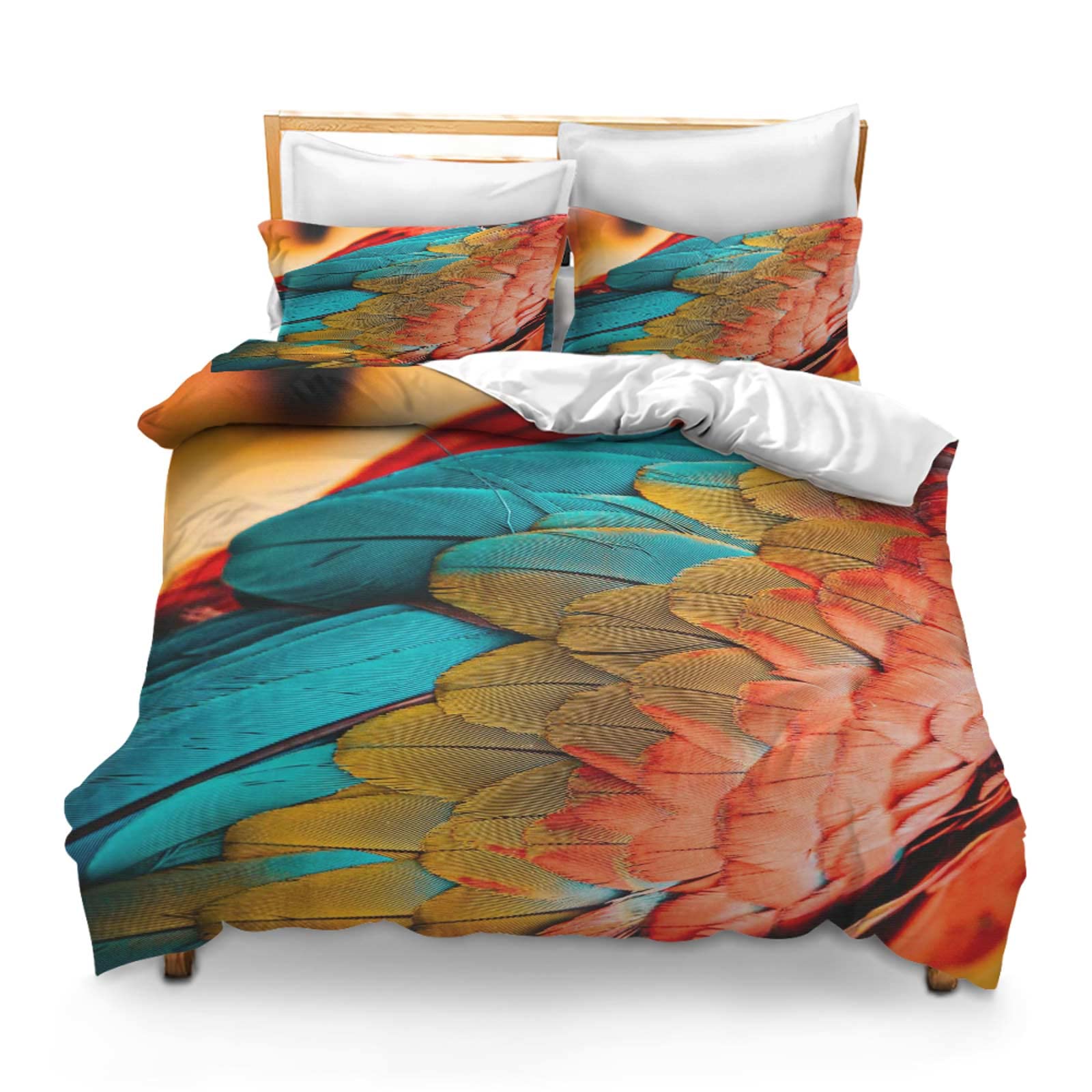 Printed Comforter Cover Set Twin Traditional Marbling Artwork Patterns