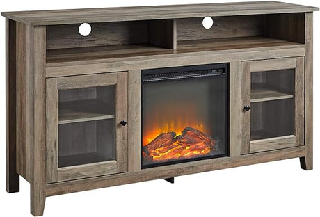 Electric Faux Fireplace TV Stand Mantel Heater